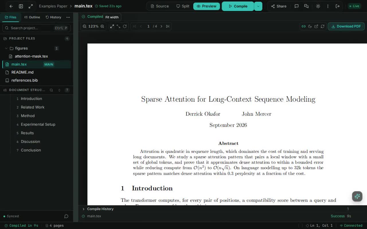 Importing a public LaTeX project from a URL into an editable TexStylus project